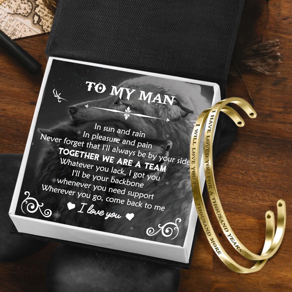 Viking Rune Couple Bracelets - To My Man - Never Forget That I'll Always Be By Your Side - Gbt26002