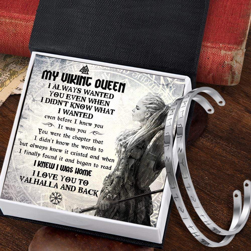 Viking Rune Couple Bracelets - To My Shieldmaiden - I Love You To Valhalla And Back - Gbt13024