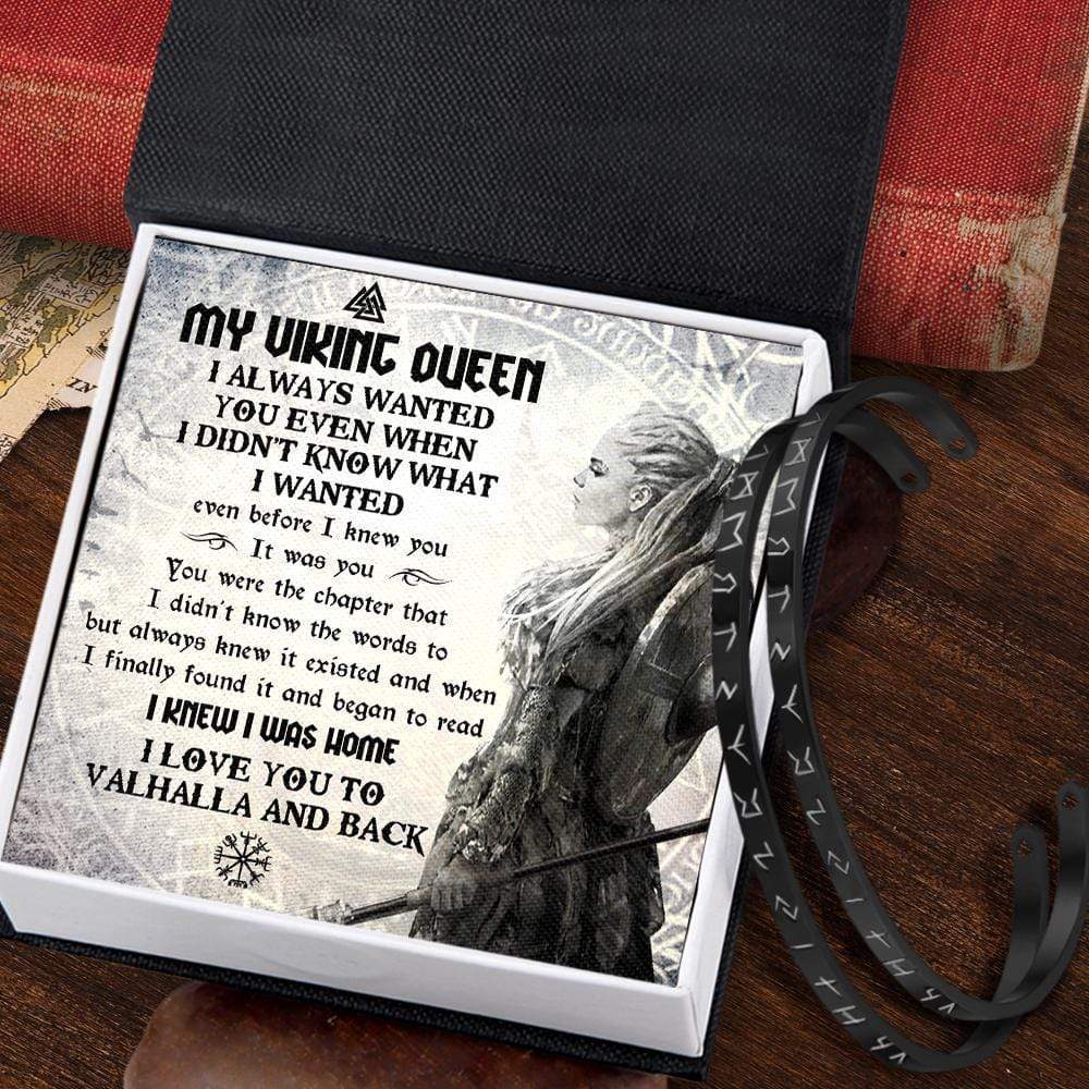 Viking Rune Couple Bracelets - To My Shieldmaiden - I Love You To Valhalla And Back - Gbt13024