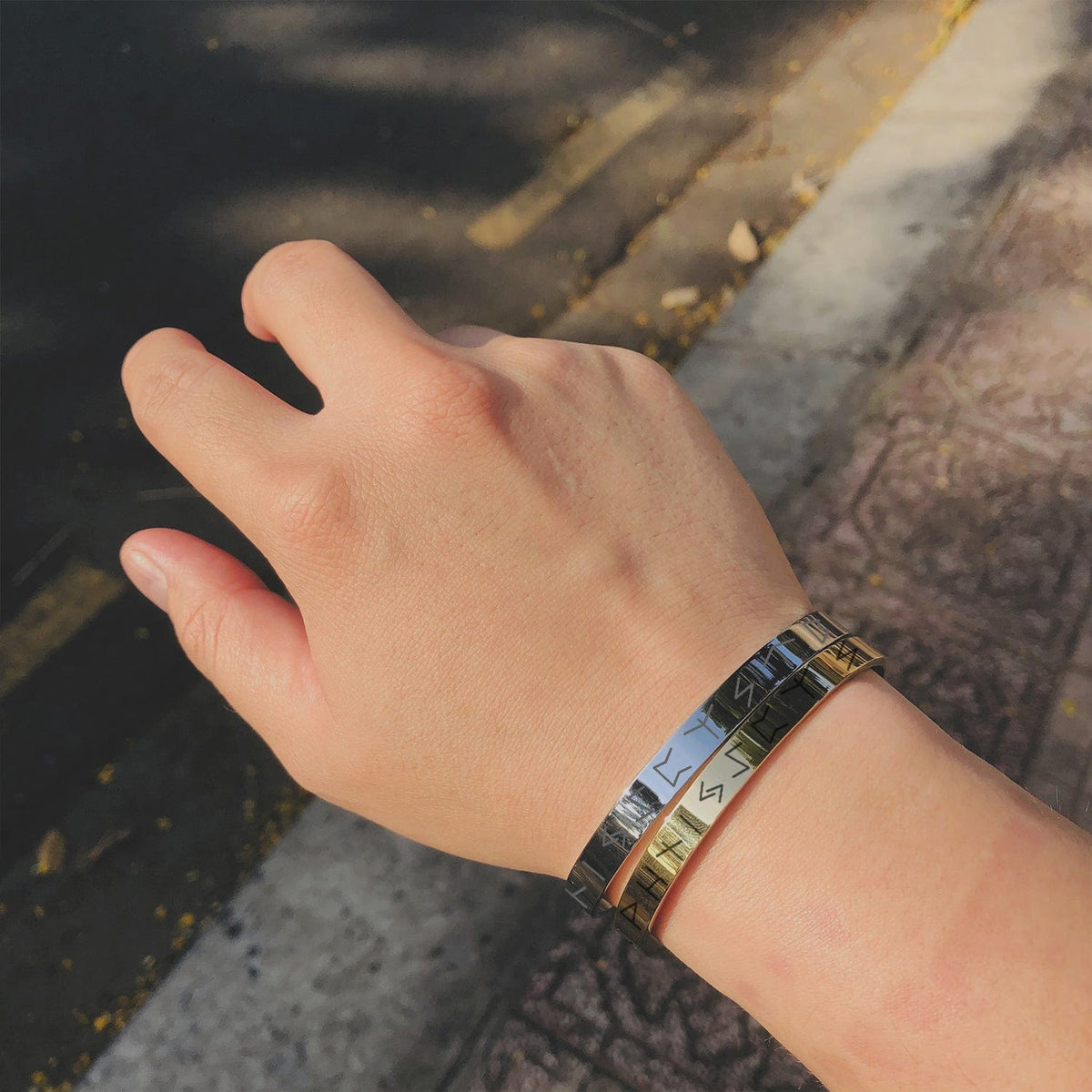 Viking Rune Couple Bracelets - Viking - I Love You To Valhalla And Back - Gbt00000