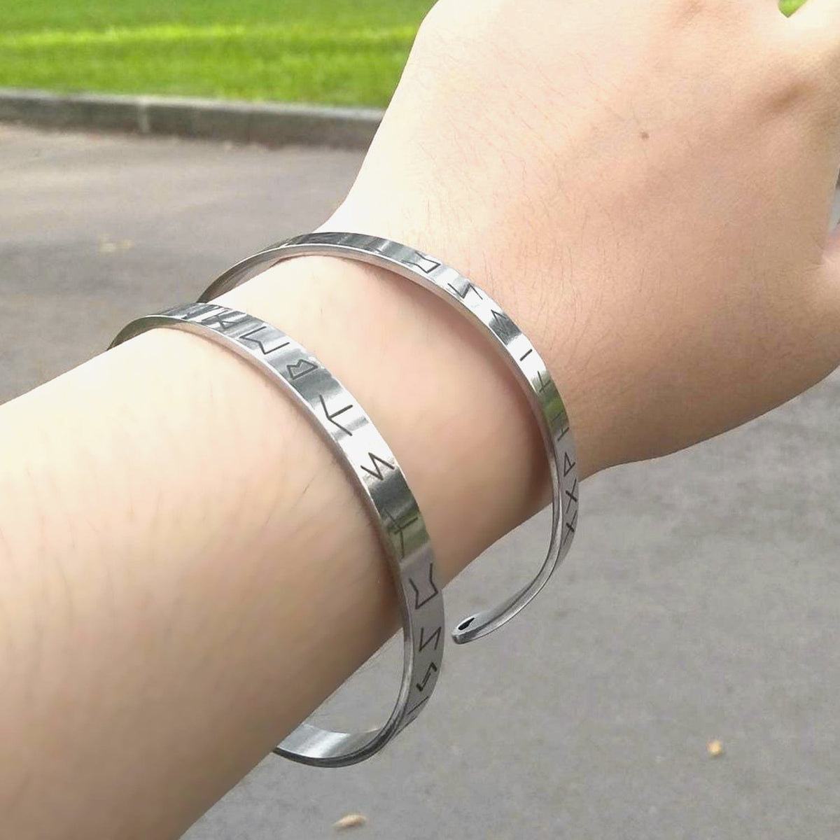 Viking Rune Couple Bracelets - Viking - I Love You To Valhalla And Back - Gbt00000