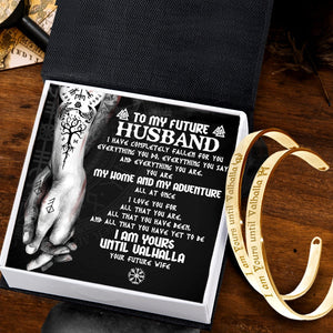 Viking Rune Couple Bracelets - Viking - To My Future Husband - I Am Yours Until Valhalla - Gbt24005