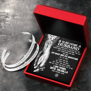 Viking Rune Couple Bracelets - Viking - To My Future Husband - I Am Yours Until Valhalla - Gbt24005