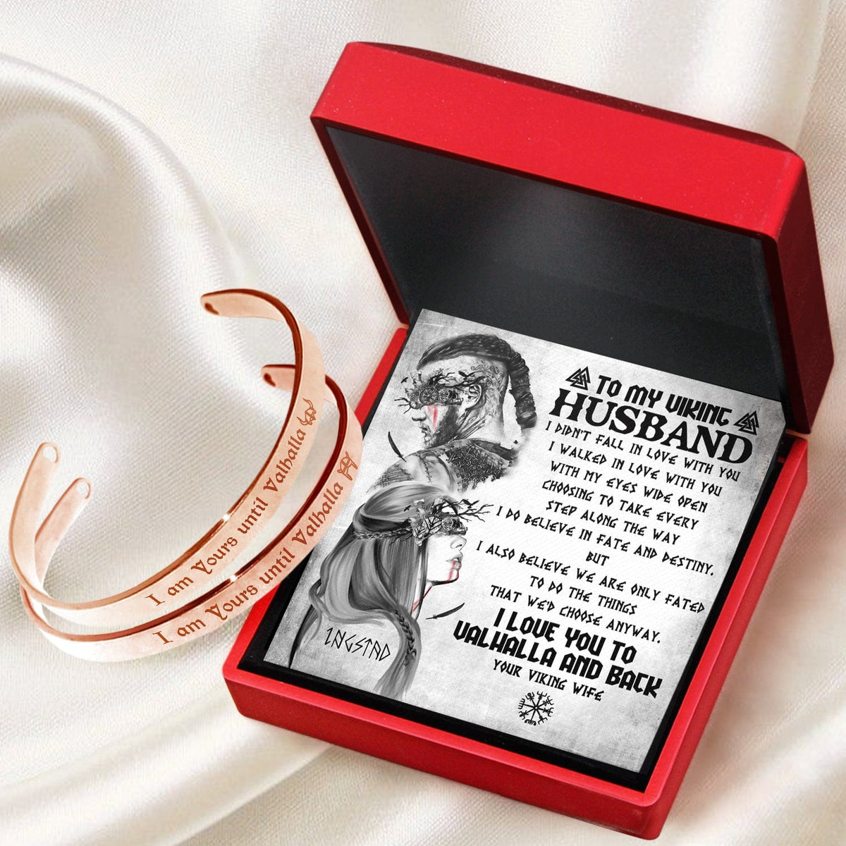 Viking Rune Couple Bracelets - Viking - To My Husband - I Do Believe In Fate And Destiny - Gbt14009