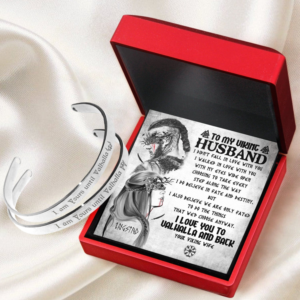 Viking Rune Couple Bracelets - Viking - To My Husband - I Do Believe In Fate And Destiny - Gbt14009