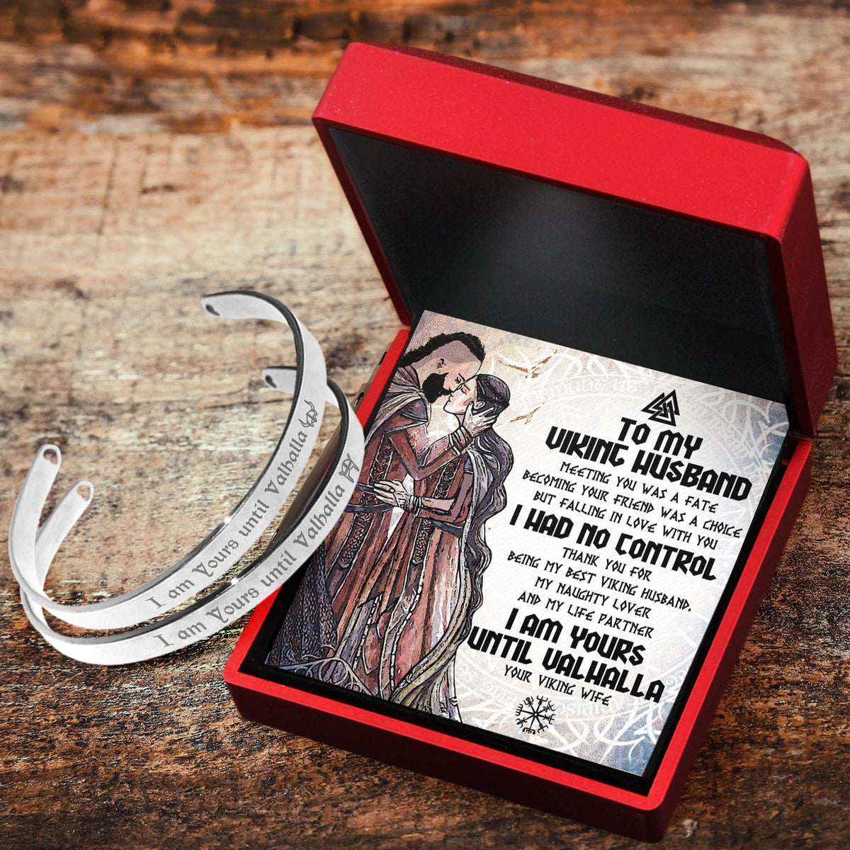 Viking Rune Couple Bracelets - Viking - To My Husband - I Had No Control - Gbt14010