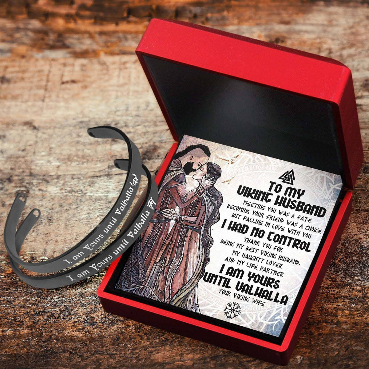 Viking Rune Couple Bracelets - Viking - To My Husband - I Had No Control - Gbt14010