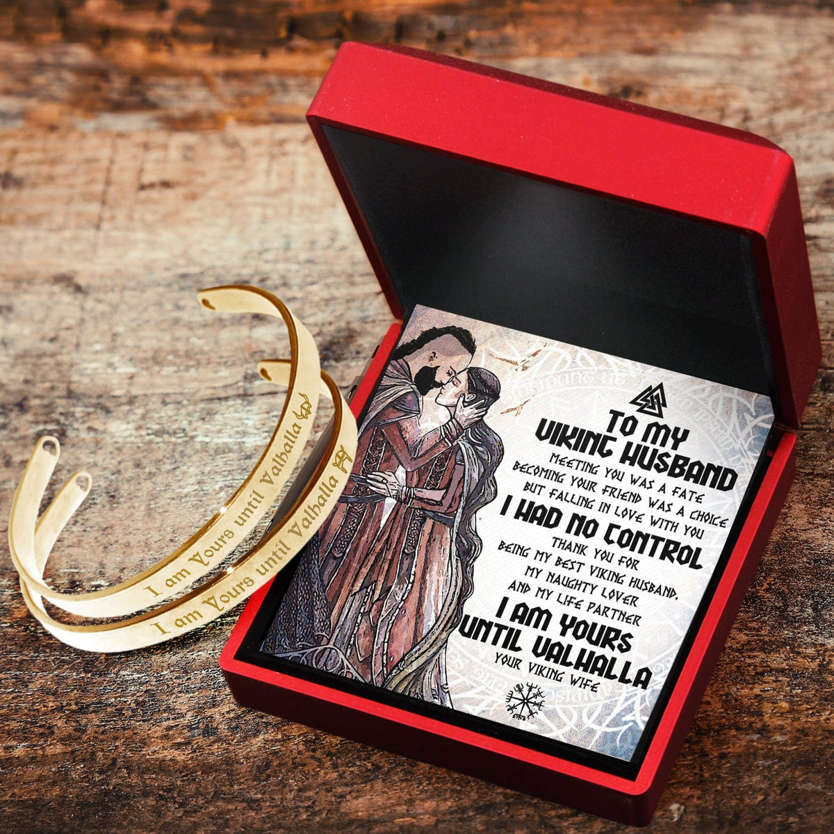 Viking Rune Couple Bracelets - Viking - To My Husband - I Had No Control - Gbt14010