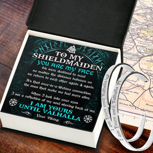Viking Rune Couple Bracelets - Viking - To My Shield Maiden - I Am Yours Until Valhalla - Gbt13042