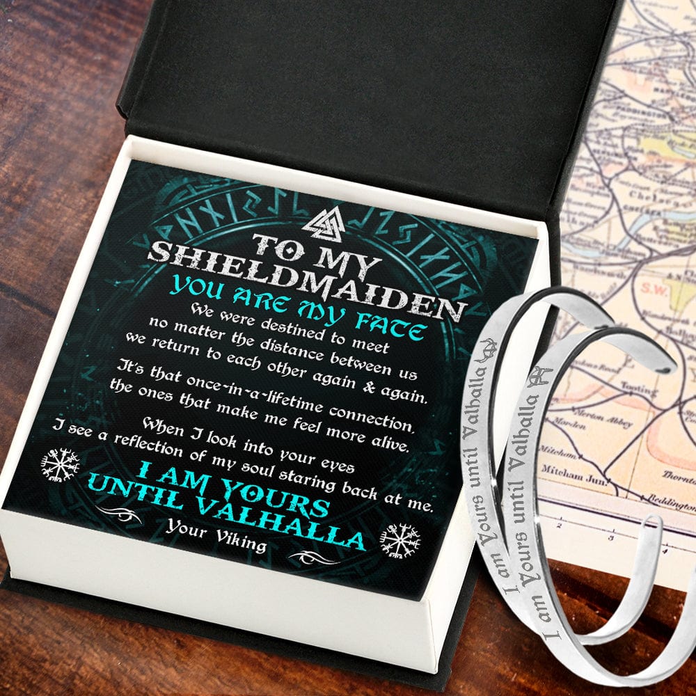 Viking Rune Couple Bracelets - Viking - To My Shield Maiden - I Am Yours Until Valhalla - Gbt13042