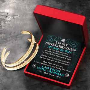 Viking Rune Couple Bracelets - Viking - To My Shield Maiden - I Am Yours Until Valhalla - Gbt13042