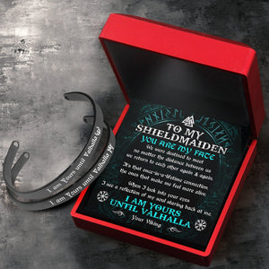 Viking Rune Couple Bracelets - Viking - To My Shield Maiden - I Am Yours Until Valhalla - Gbt13042