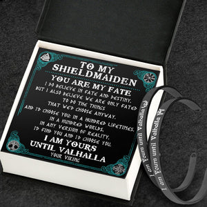 Viking Rune Couple Bracelets - Viking - To My Shield Maiden - You Are My Fate - Gbt13041