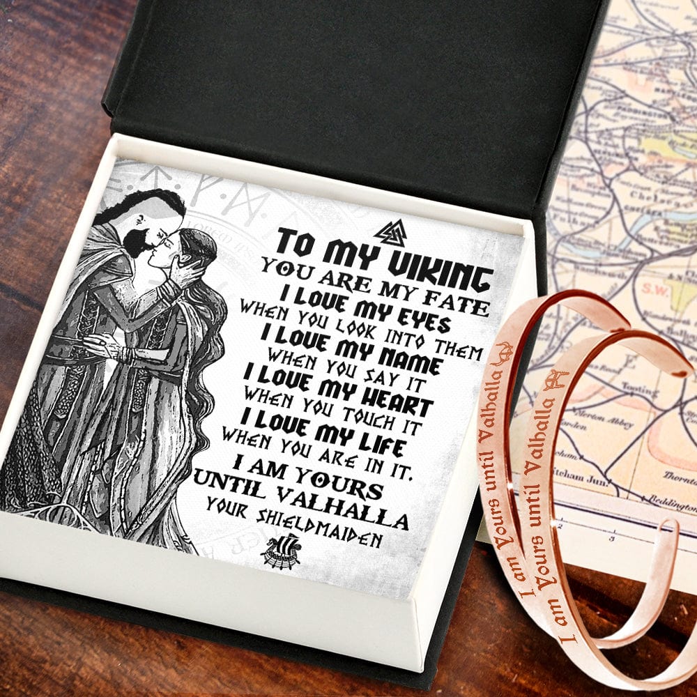 Viking Rune Couple Bracelets - Viking - To My Viking - I Am Yours Until Valhalla - Gbt26045