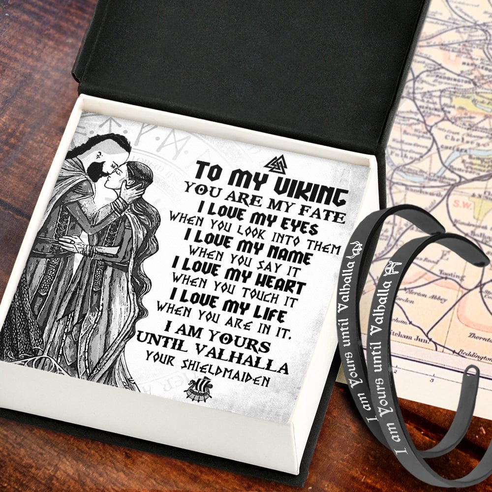Viking Rune Couple Bracelets - Viking - To My Viking - I Am Yours Until Valhalla - Gbt26045