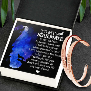 Viking Rune Couple Bracelets - Wolf - To My Soulmate - I Will Love You Till The End Of Time - Gbt13037