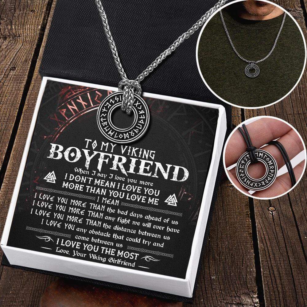 Viking Rune Necklace - My Viking Boyfriend - I'm In Love With You - Gndy12002
