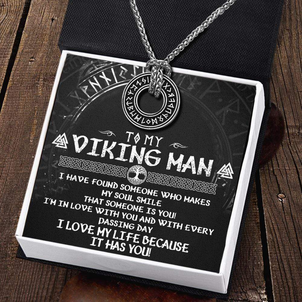 Viking Rune Necklace - My Viking Man - I'm In Love With You - Gndy26002
