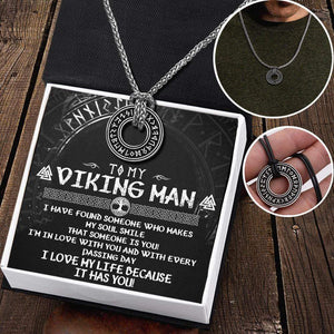 Viking Rune Necklace - My Viking Man - I'm In Love With You - Gndy26002