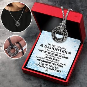 Viking Rune Necklace - Viking - To My Daughter - I Love You To Valhalla And Back - Gndy17004