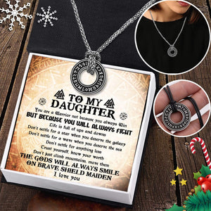 Viking Rune Necklace - Viking - To My Daughter - Trust Yourself, Know Your Worth - Gndy17001