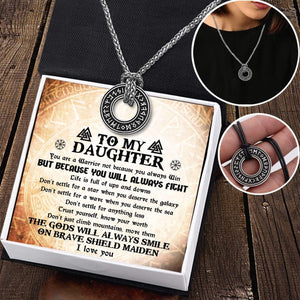 Viking Rune Necklace - Viking - To My Daughter - Trust Yourself, Know Your Worth - Gndy17001