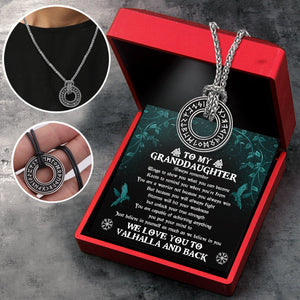 Viking Rune Necklace - Viking - To My Granddaughter - I Love You To Valhalla And Back - Gndy23001