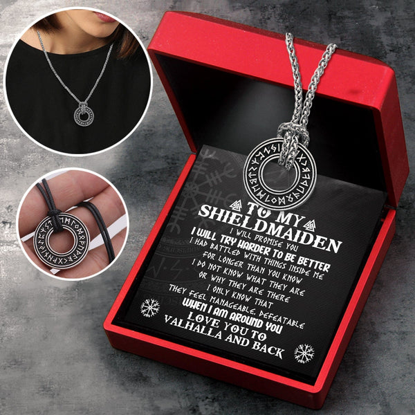 Rakva Gift To My Shield Maiden Breath Love You To Valhalla And Back Viking  Necklace Rhodium Zircon Sterling Silver Pendant Set Price in India - Buy  Rakva Gift To My Shield Maiden