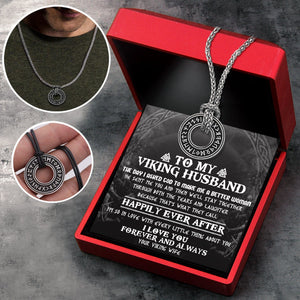 Viking Rune Necklace  - Viking - To My Viking Husband - I Love You Forever & Always  - Gndy14003