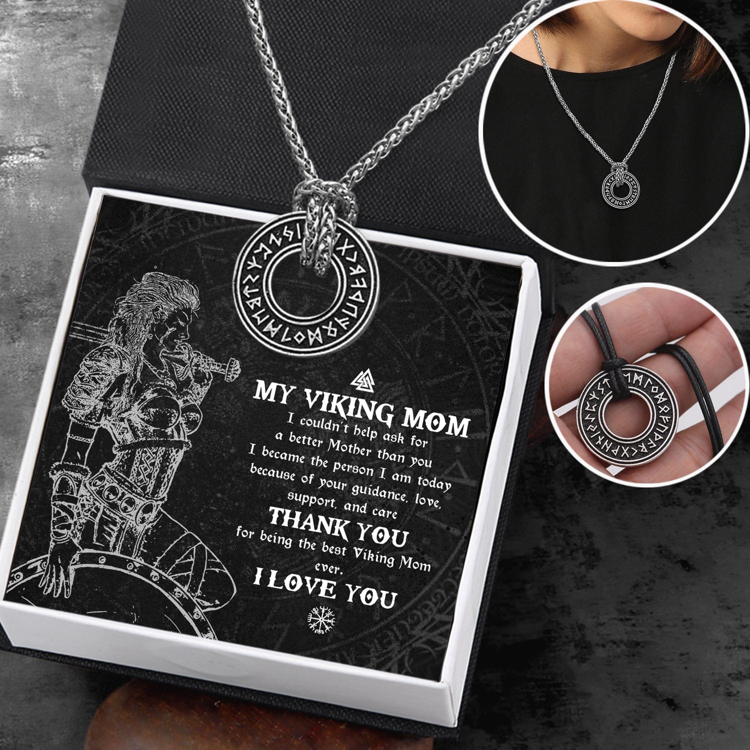 Viking Rune Necklace - Viking - To My Viking Mom - I Couldn't Help Ask For A Better Mother Than You - Gndy19007