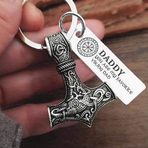 Viking Thor Keychain - Viking - To My Viking Dad - From Daughter - I Love You To Valhalla & Back - Gkbv18001