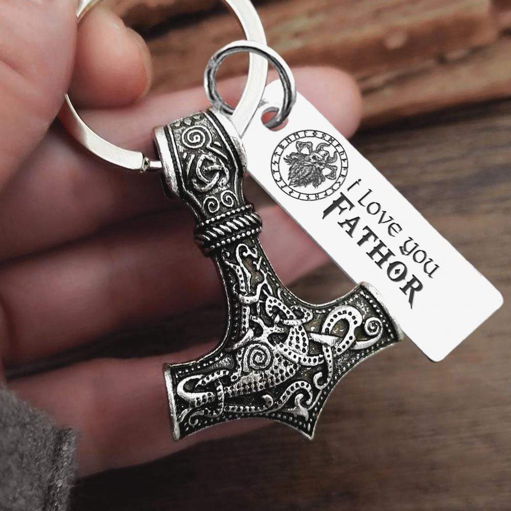 Viking Thor Keychain - Viking - To My Viking Dad - You Are My Favorite Viking Dad - Gkbv18003