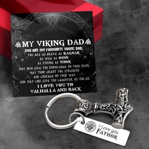 Viking Thor Keychain - Viking - To My Viking Dad - You Are My Favorite Viking Dad - Gkbv18003