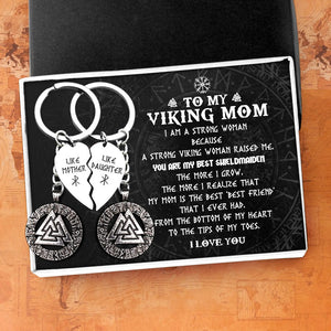 Viking Valknut Couple Keychains - Viking - To My Viking Mom - I Loving You - Gkdk19002