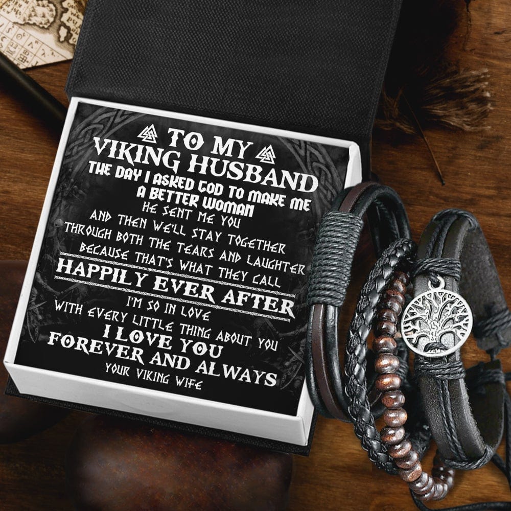 Viking Yggdrasil Bracelet - Viking - My Viking Husband - I Love You Forever & Always - Gbag14001