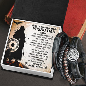 Viking Yggdrasil Bracelet - Viking - To My Viking Dad - I Love You To Valhalla & Back - Gbag18001