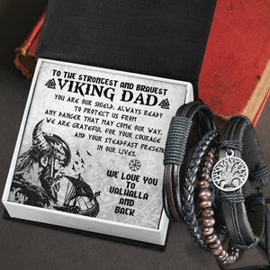 Viking Yggdrasil Bracelet - Viking - To My Viking Dad - We Are Grateful For Your Courage - Gbag18002