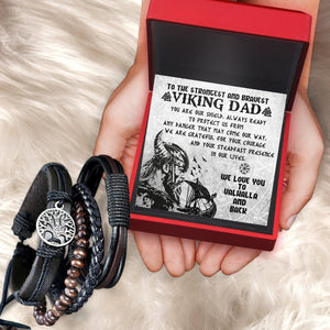 Viking Yggdrasil Bracelet - Viking - To My Viking Dad - We Are Grateful For Your Courage - Gbag18002