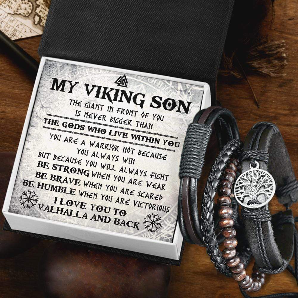 Viking Yggdrasil Bracelet - Viking - To My Viking Son - Be Strong When You Are Weak - Gbag16001
