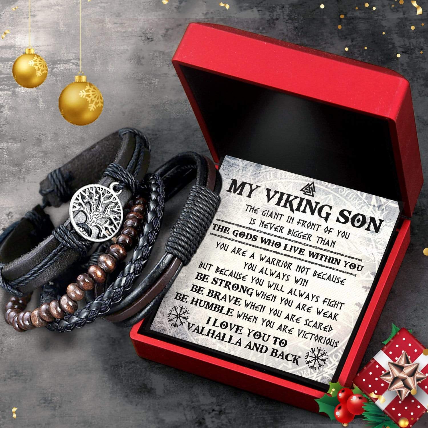 Viking Yggdrasil Bracelet - Viking - To My Viking Son - Be Strong When You Are Weak - Gbag16001