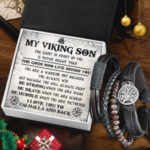 Viking Yggdrasil Bracelet - Viking - To My Viking Son - Be Strong When You Are Weak - Gbag16001