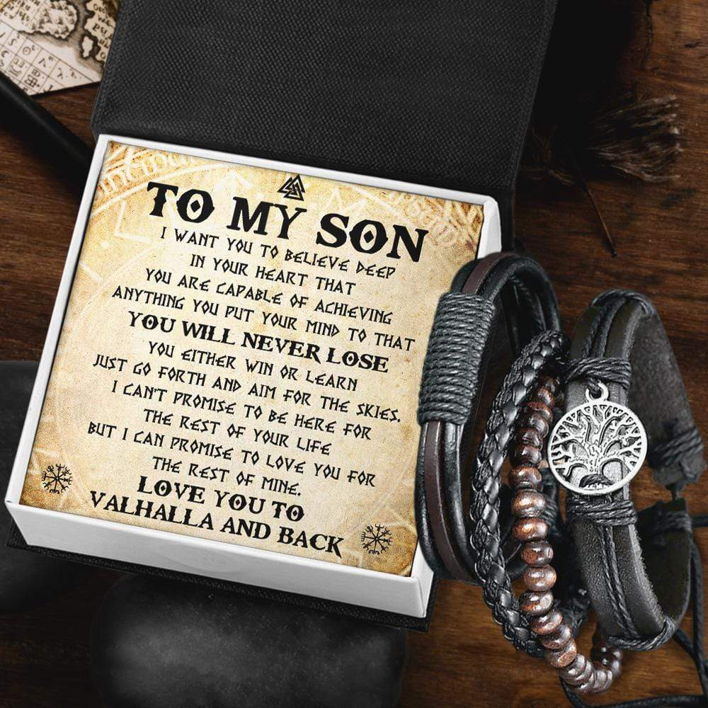 Viking Yggdrasil Bracelet - Viking - To My Viking Son - Go Forth And Aim For The Skies - Gbag16003