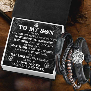 Viking Yggdrasil Bracelet - Viking - To My Viking Son - You Are A Warrior - Gbag16002