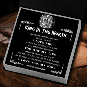 Vintage Crown Ring - My Man - I Am Yours And You Are Mine - Grd26004