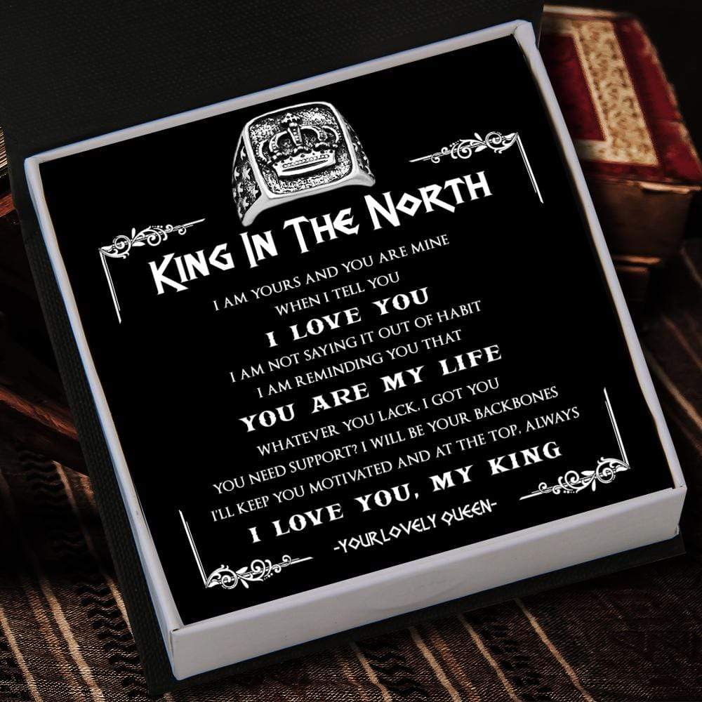 Vintage Crown Ring - My Man - I Am Yours And You Are Mine - Grd26004