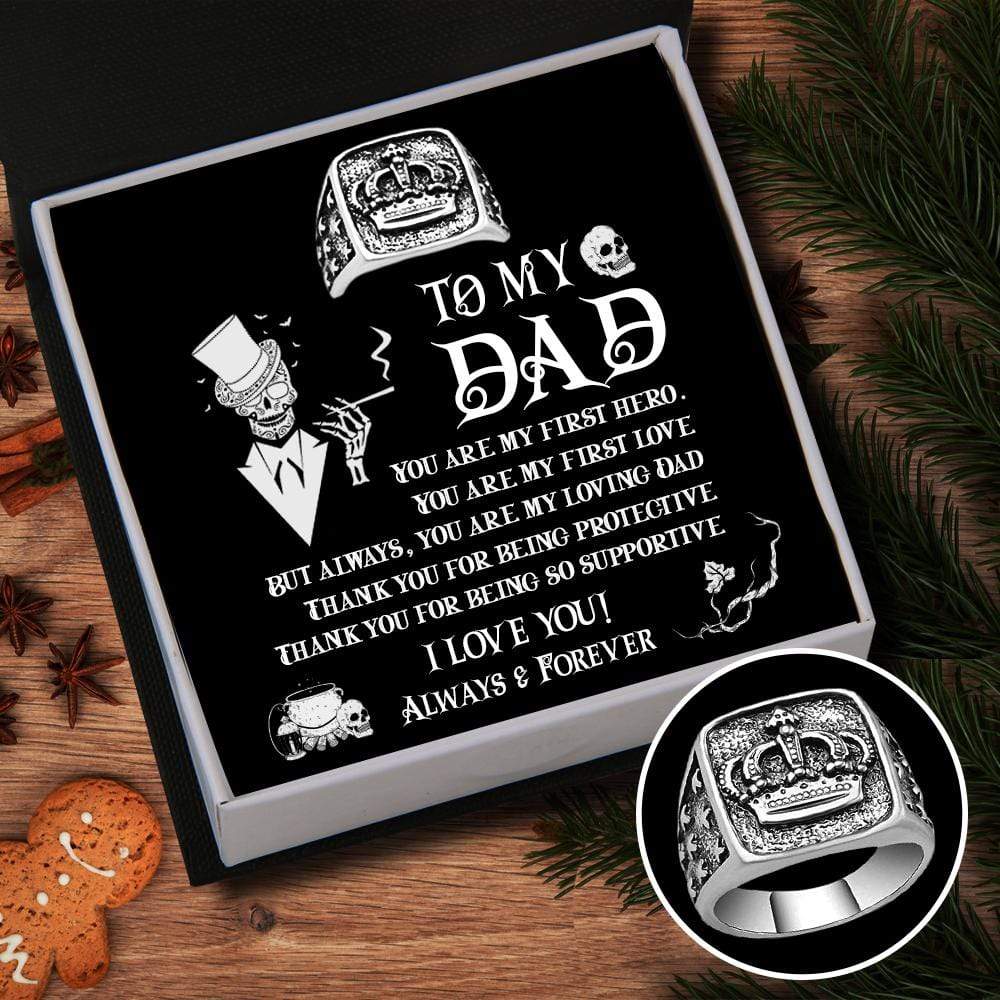 Vintage Crown Ring - To My Dad - You Are My First Hero - Grd18002