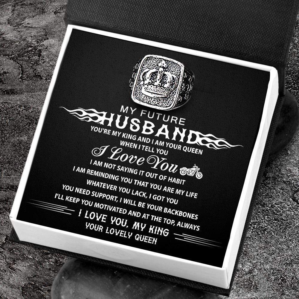 Vintage Crown Ring - To My Future Husband - You Are My King And I Am Your Queen - Grd24001