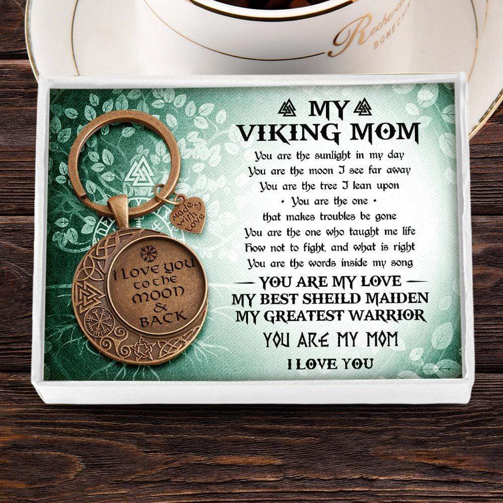 Vintage Moon Keychain - My Viking Mom - You Are My Mom - Gkcb19001