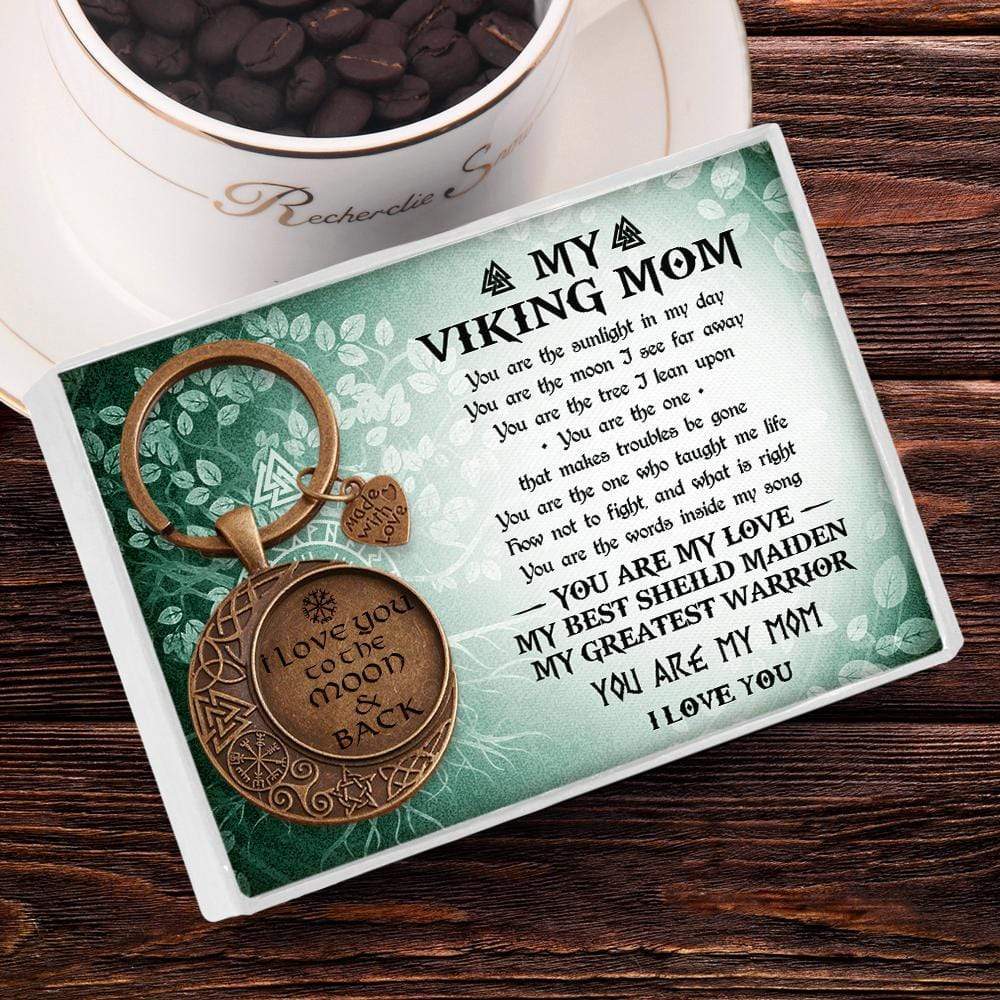 Vintage Moon Keychain - My Viking Mom - You Are My Mom - Gkcb19001