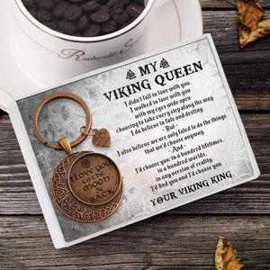 Vintage Moon Keychain - My Viking Queen - I Love You To The Moon And Back - Gkcb13006